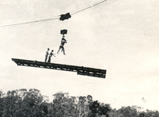 Men working on the flying fox 10.03.1925